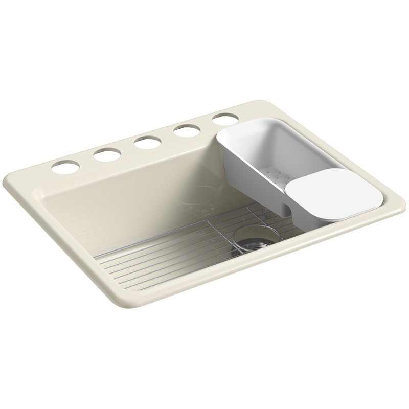 Riverby 27"L x 22"W Kitchen Sink, Almond