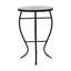Élégante table d'appoint décorative avec magnifique mosaïque et cadre en fer, 14 po x 21,25 po, jaune rouge, cadre de décoration en métal à assembler, 14 po x 14 po x 21,25 po, + carreaux de céramique rouge, requis
