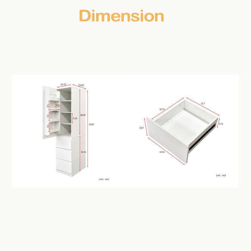 Armoire de rangement pour garde-manger, garde-manger avec portes, tablettes et tiroirs