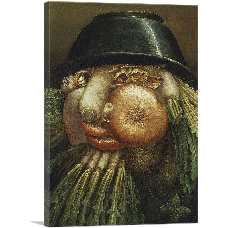 «The Greengrocer» par Giuseppe Arcimboldo, impression sur toile tendue, H 18 po x l 12 po x P 0,75 po