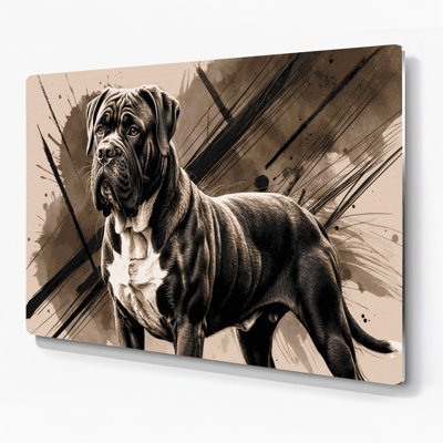 Dogs Neapolitan Mastiff Brown Metal Wall Art