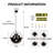 Multi Angle Restaurant Pendant Light E26 (including Three Color Light Bulbs)
