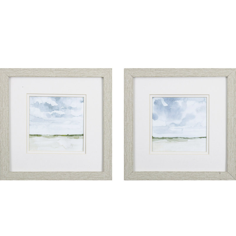 " Field After Rain " 2 - Pieces Painting Print