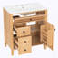 Meuble-lavabo 30 po à grain de bois avec lavabo en céramique
