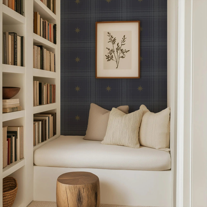 Mariners Grid, Navy, Peel & Stick