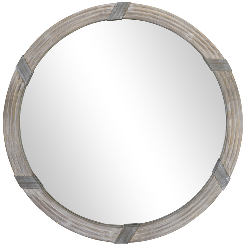 Farmhouse Decorative e Round Mirror