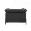 Fauteuil en cuir noir avec grain supérieur