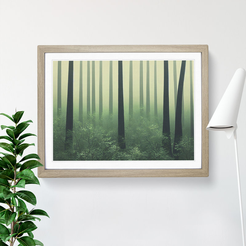 Contemporary Forest - Framed Print, 25cm H x 34cm W x 2cm D, Oak