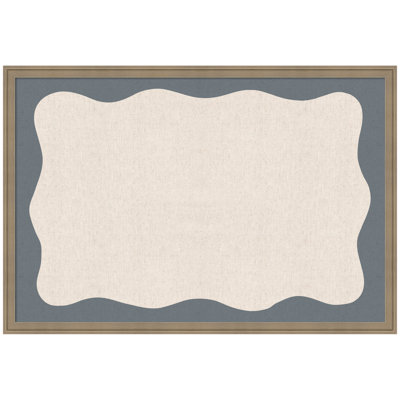 Framed Fabric Pinboard  Printed Linen Bulletin Board
