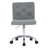 Light Gray Armless Ergonomic Adjustable Swivel Office Chair with Wheels – Modern Rolling Computer Desk Chair, Comfortable Task Chair for Home Office, Study, or Vanity-4687799