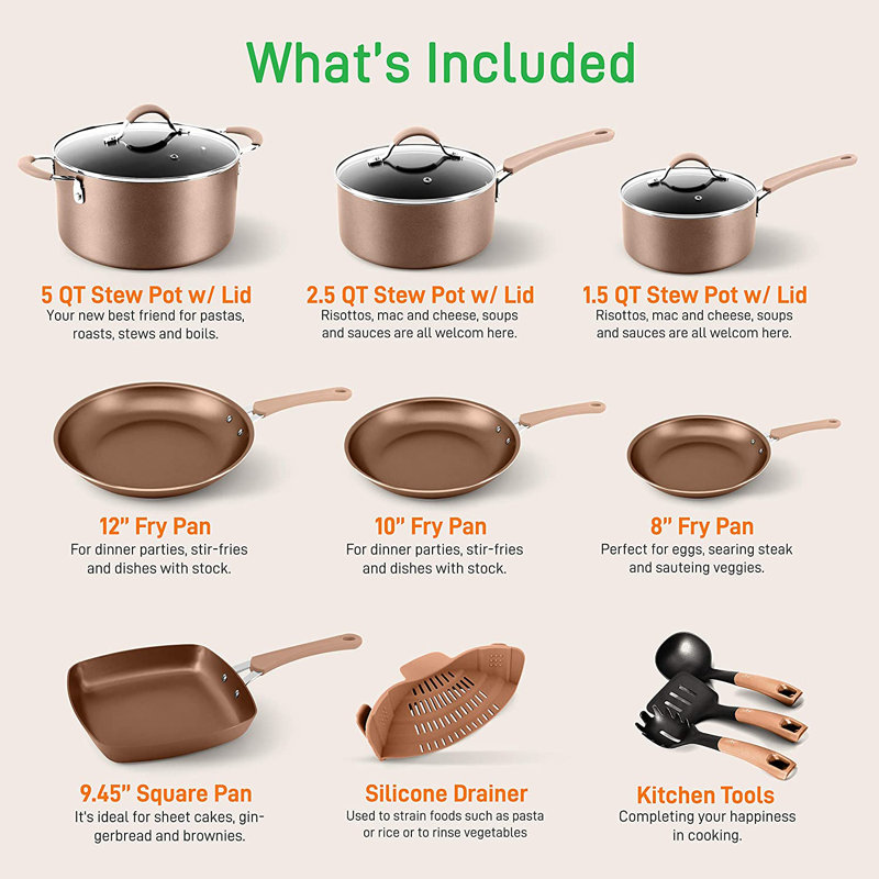 20 - Piece Non-Stick Aluminum Cookware Set