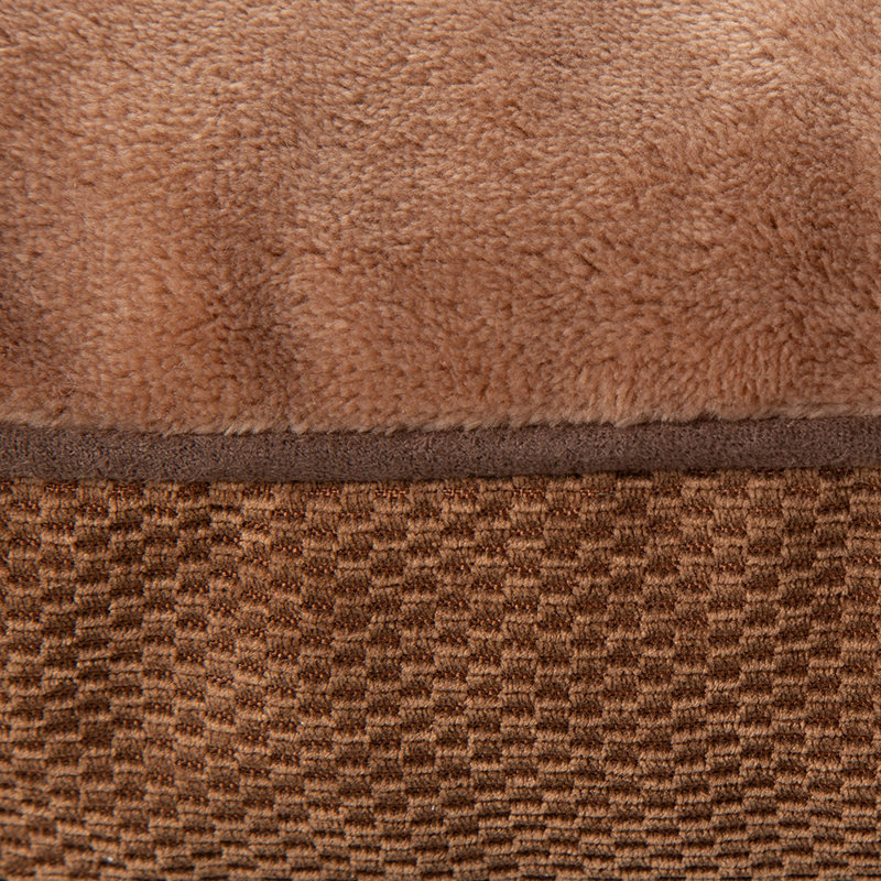 Chester Polyester Pet Bed, Chocolate/Tan, 19cm H x 75cm W x 60cm D