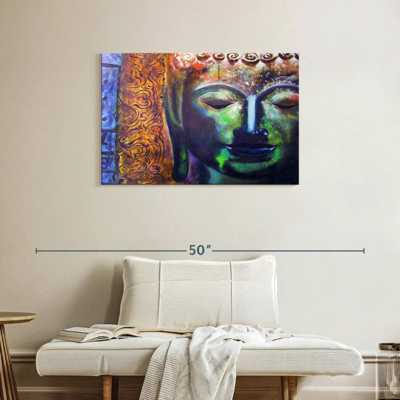 Bouddha Leisha multicolore, H 24 po x l 36 po