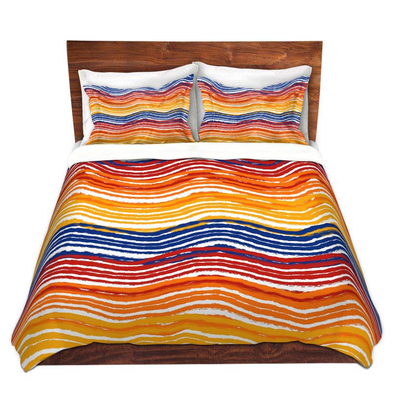 Ensemble de housse de couette très grand DiaNoche en microfibre par Yasmin Dadabhoy - Rainbow Waves
