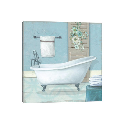 Teal Bath I by Carol Robinson - Print on Canvas