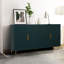 Meuble télé avec meuble de rangement élégant et fonction média bleu marine