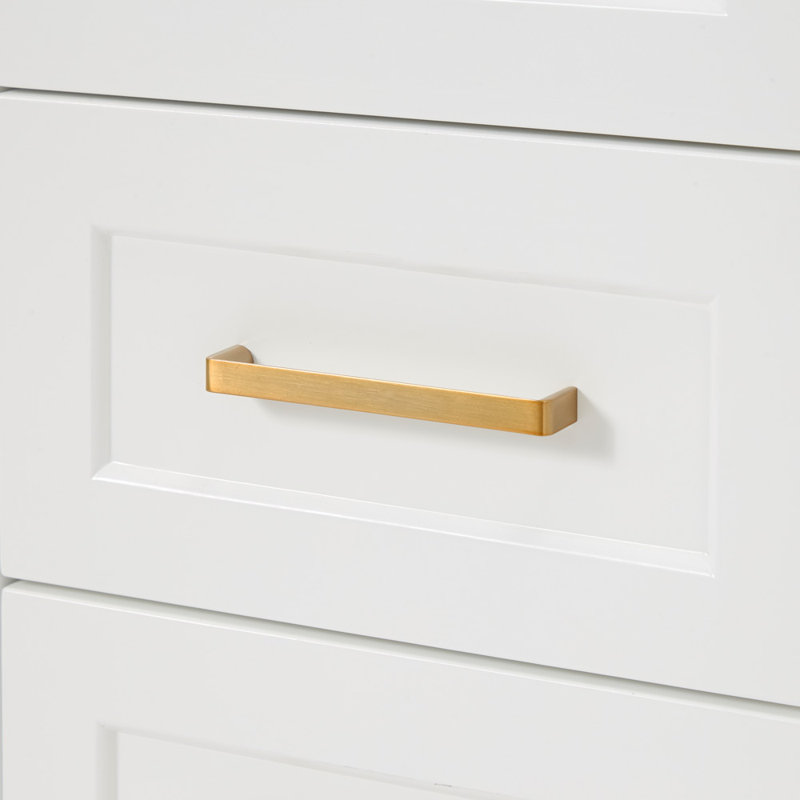 Ensemble de meuble-lavabo simple en bois massif 54 po blanc Freitas avec comptoir en quartz blanc Carrara de 1,5 po, centre, lavabo rectangulaire