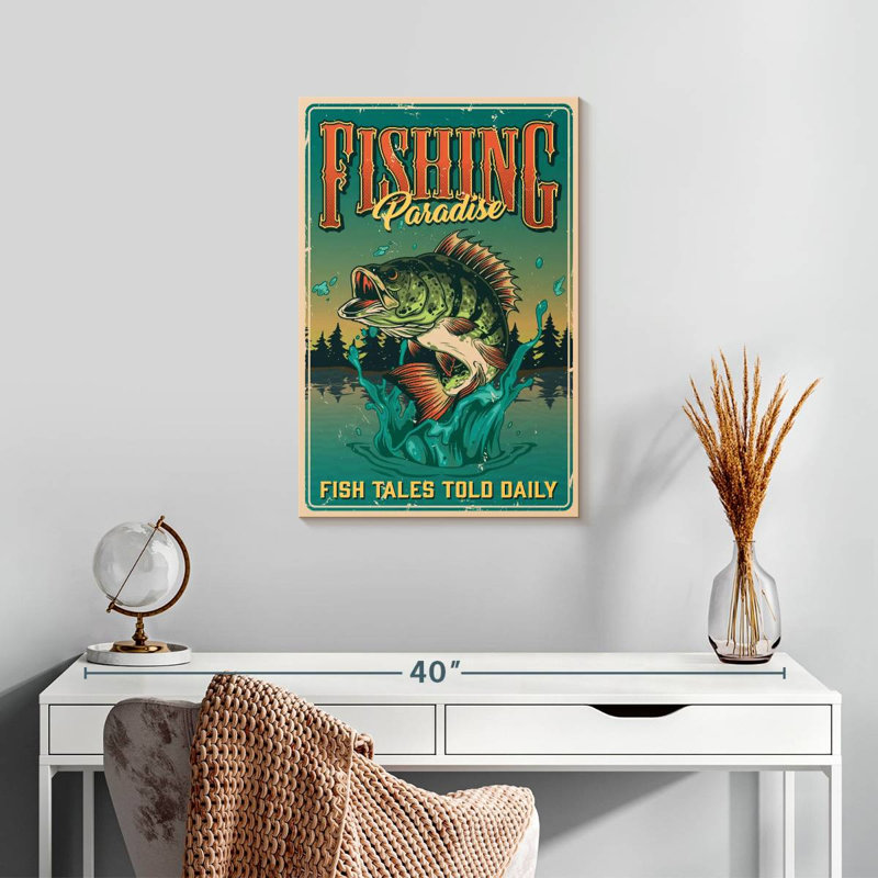 Senne, paradis de la pêche, affiche, H 24 po x l 16 po