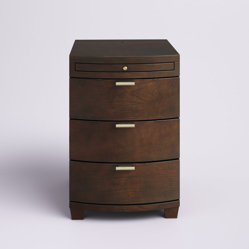 Ajai 3 Drawer End Table with Storage and Built-In Outlet -Espresso finish