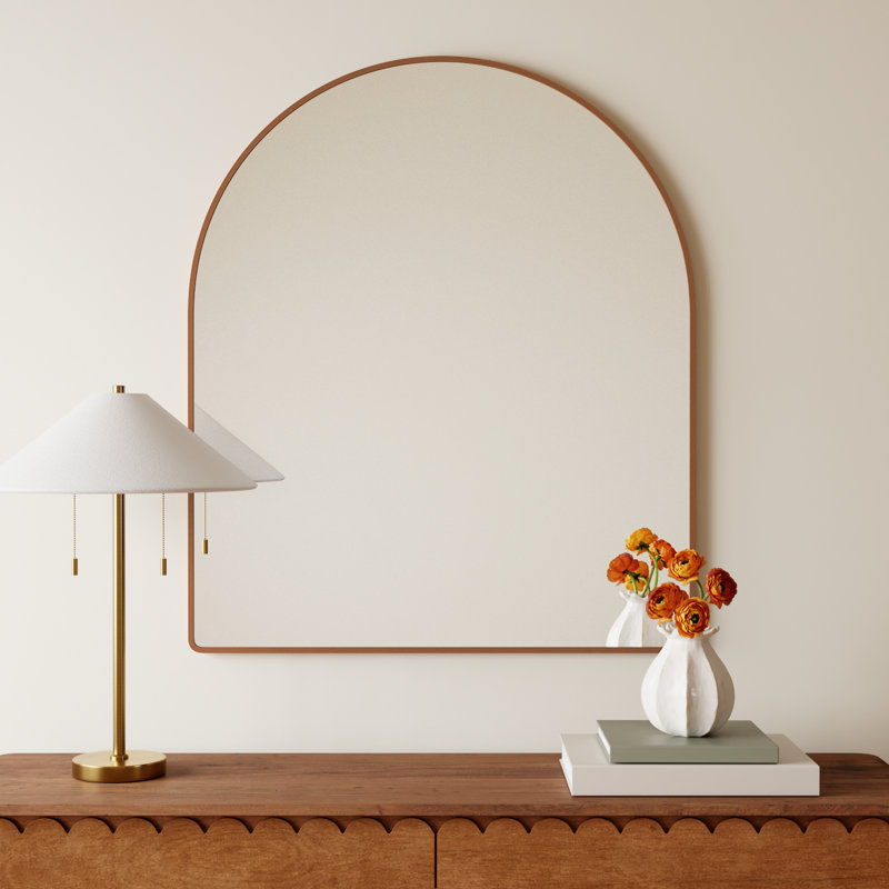 Strophe Solid Wood Arch Wall Mirror