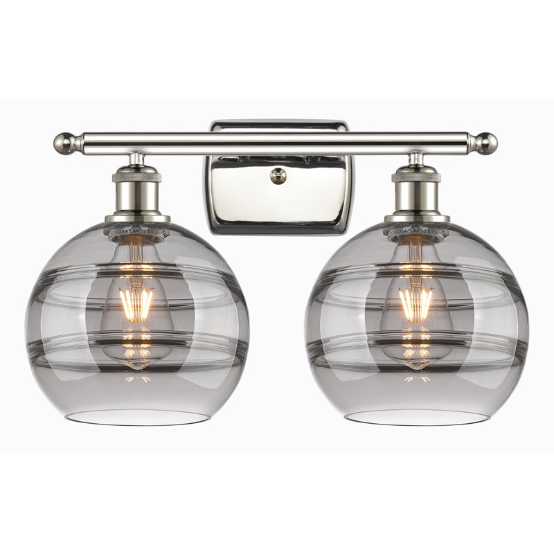 Bienes 2 - Light Dimmable Vanity Light, Light Smoke, Polished Nickel