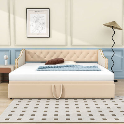 Hokulani Luxurious Twin Velvet Daybed with Twin Trundle and Slats