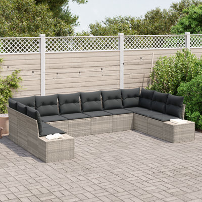 344cm Wide Patio Sofa with Cushions