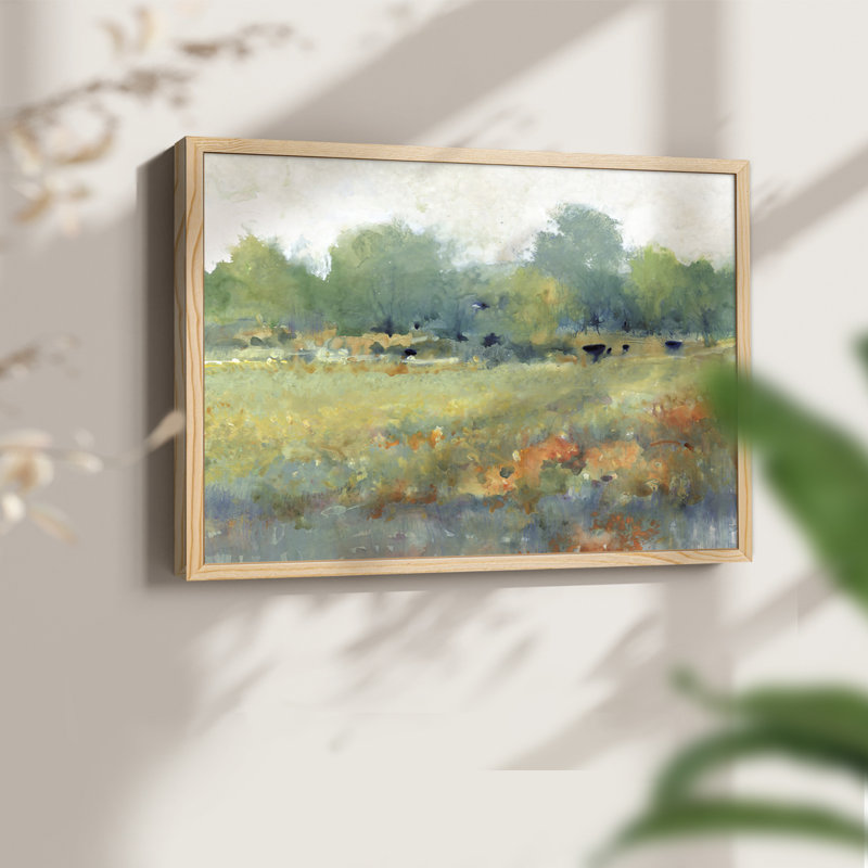 Paysage champêtre II - reproduction encadrée - réaménageable, H 8 po x l 10 po, Naturel