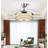 Hawkin 42" Bluetooth Ceiling Fan with Dimmable LED Lights and Music Player