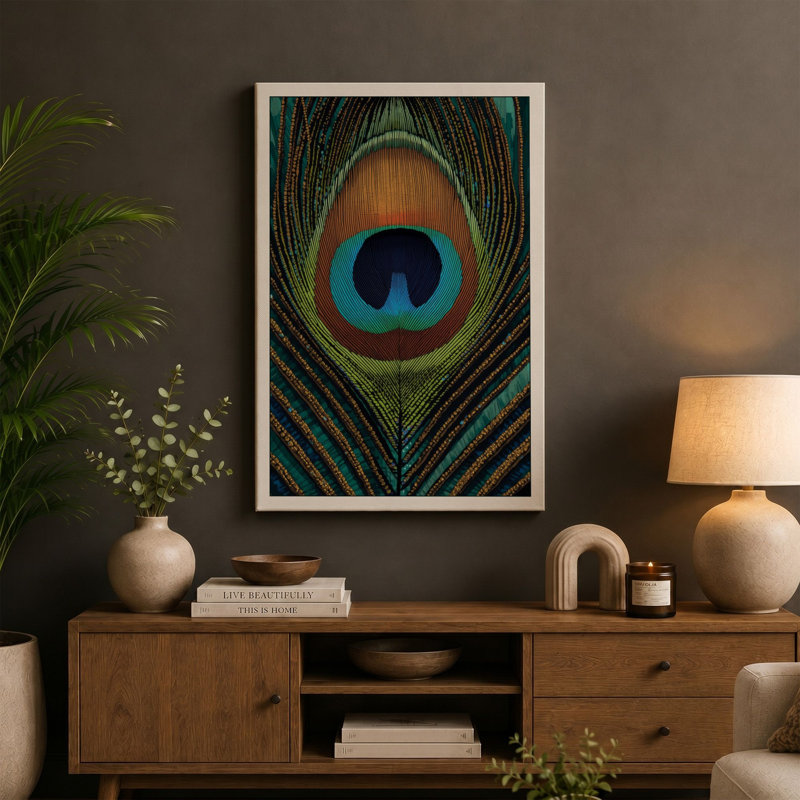 Print, 24x16 - 61.0 x 40.6 cm, Teal Border