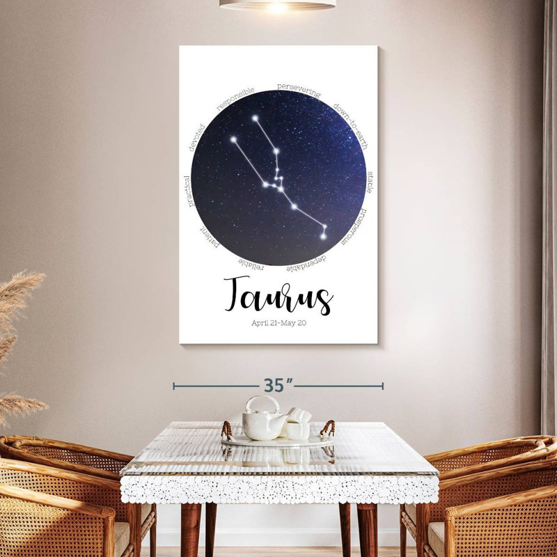 Adella Taurus Zodiac Constellation, 51" H x 34" W