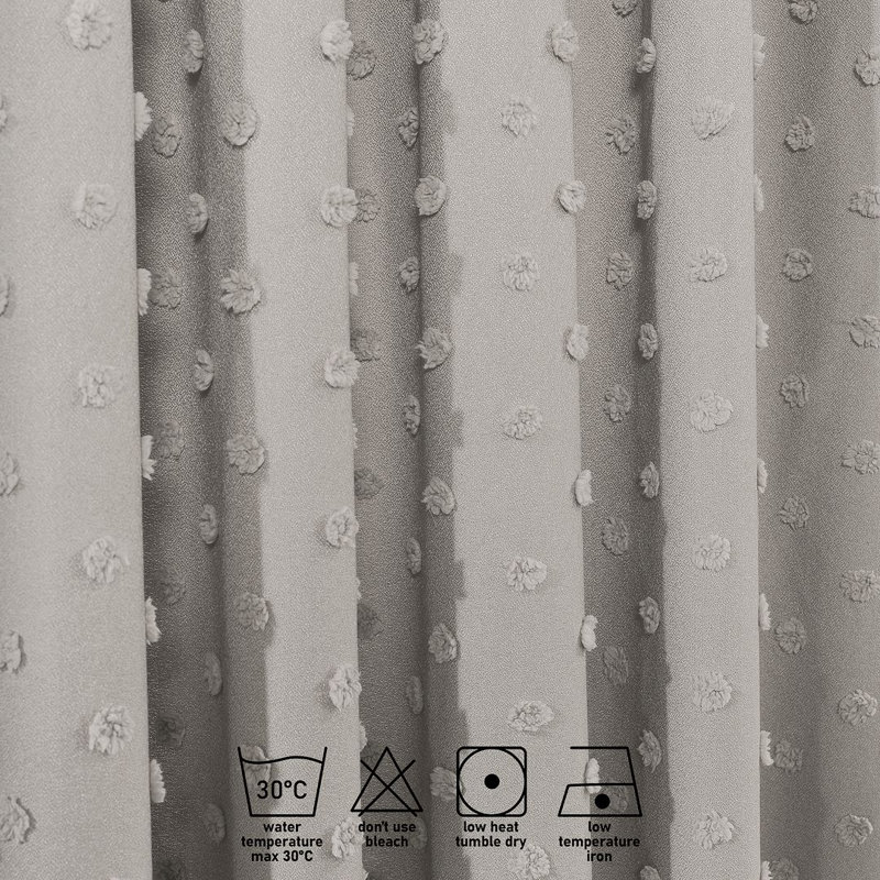Rideau décoratif très long et très large, L 52 po x L 108 po, Écru
