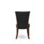 Ensemble de table de salle à manger 7 pièces moderne comprenant une table de cuisine et 6 chaises de salle à manger en tissu de lin noir avec dossier capitonné - Finition noyer antique-50927384-46235330