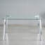 Table de salle à manger moderne et minimaliste en verre