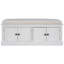 Banc de rangement avec 4 portes et tablettes réglables, banc à chaussures avec coussin amovible pour le salon, vestibule (blanc)-1362401455