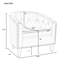 Fauteuil demi-tonneau large capitonné 28,3 po Francesca-221412342