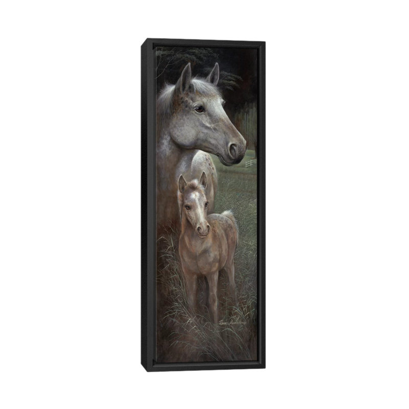 «Meredith's Tammy», peinture sur toile tendue, H 36 po x l 12 po x P 1,5 po, Toile avec cadre noir