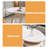 70.87" Beige-white + Gold Curved Sintered Stone + Manufactured Wood + Stainless Steel Desk