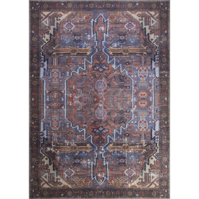 Tapis décoratif brun Ottilie