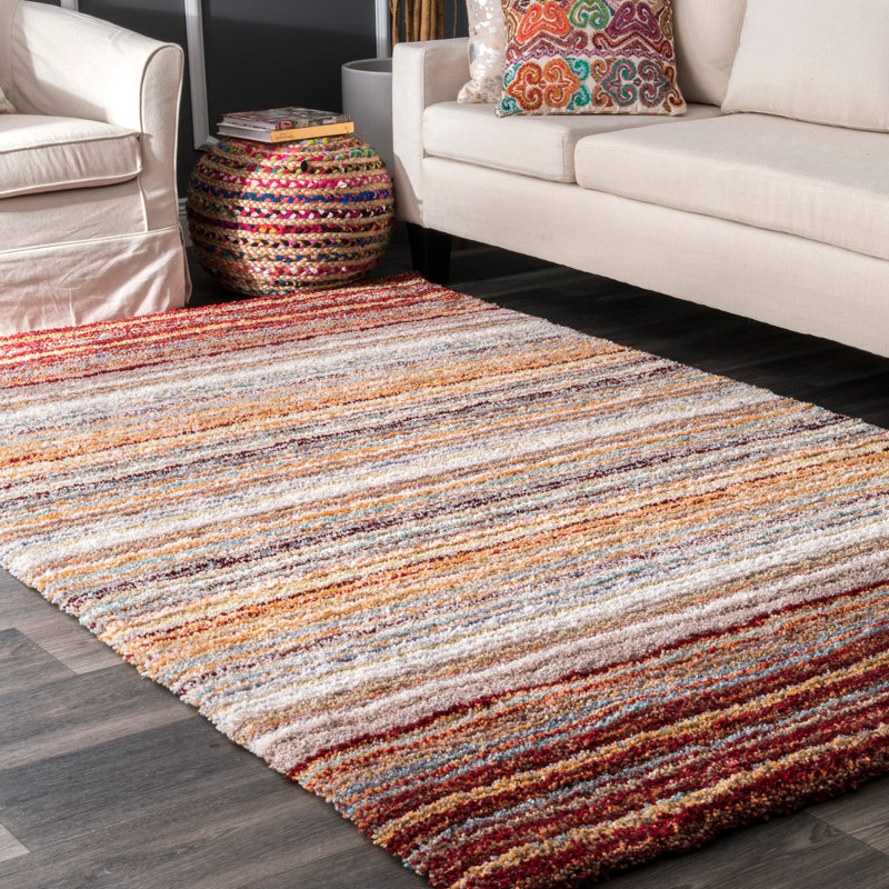 Kellan Striped Hand Woven Area Rug, Rectangle 122 x 183cm