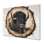 Tête de bison américaine sur glissoire en bois II - Art mural en métal bison pour le salon