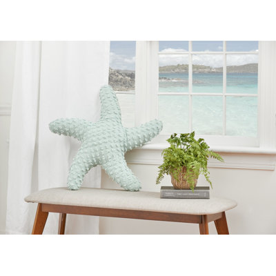 25" Starfish Shaped Coastal Accent Throw Pillow Decor Decoration 25.0 in.