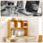 Computer Desktop Bookcase Countertop Storage Bookshelf Organizer With 4 Cubbies