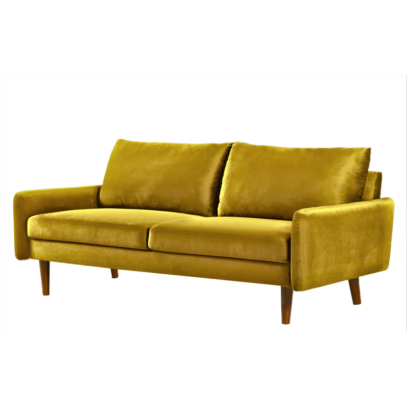 Velours Teniqua, Jaune verdâtre, H 33 po x l 70 po x P 32,2 po