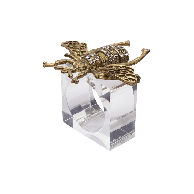 Buzzing Bee Beaded Napkin Ring (Set of 4)