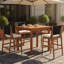 Tabouret de bar d'extérieur noir 4 pièces en bois d'acacia massif et osier tissé Arly, durable et élégant pour le patio et le balcon-1107204138