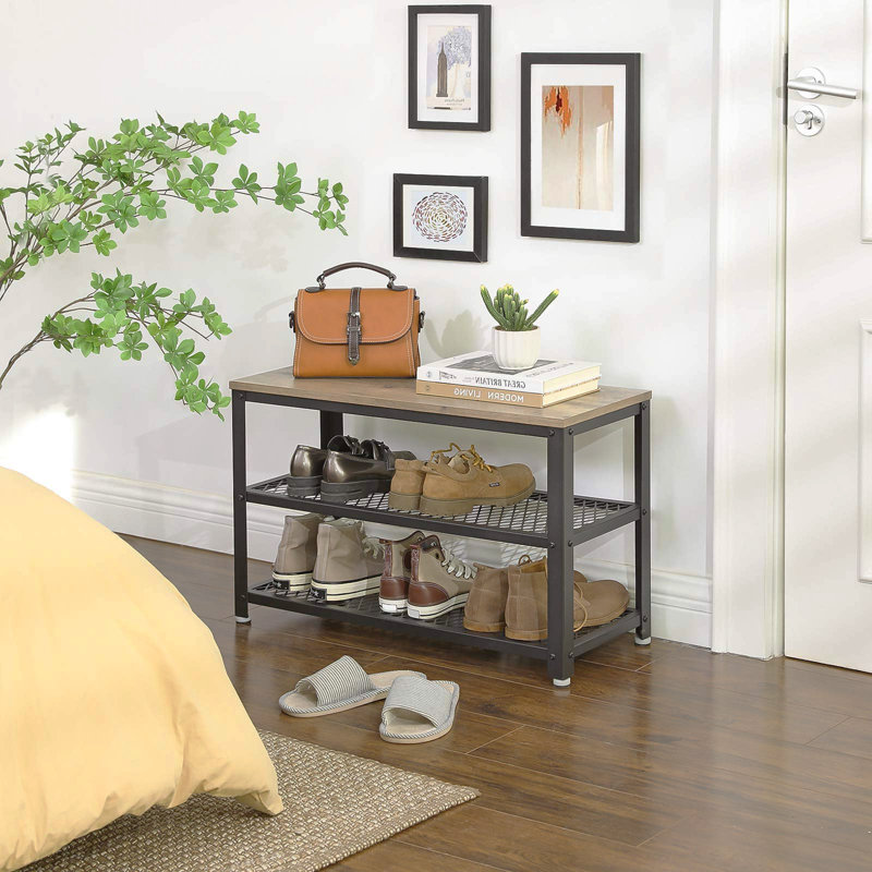 Sommerville Metal Storage Bench, Grey