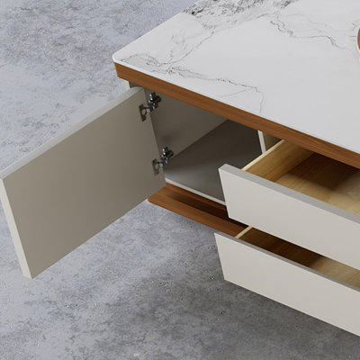 Sintered Stone Coffee Table with Full-Base Design