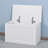 White Lift Top Entryway Storage Cabinet With 2 Safety Hinge