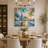 Abstract Eiffel Tower Wrapped Canvas Wall Art-1191765619